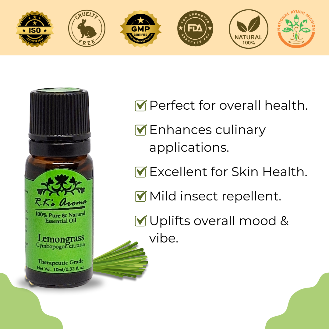 Lemongrass Essential Oil (Cymbopogon Citratus)