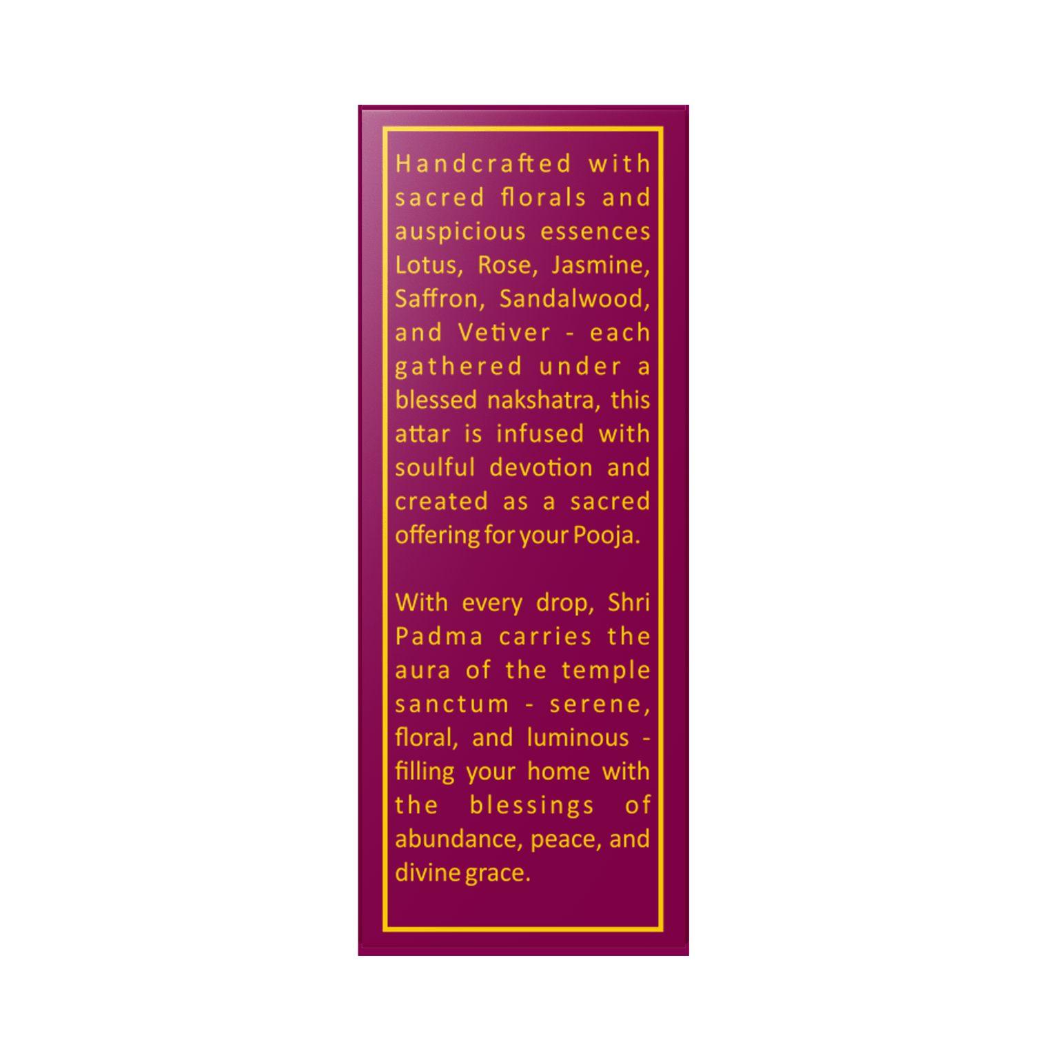 Shri Padma | A Sacred Fragrance Dedicated to Mahalakshmi